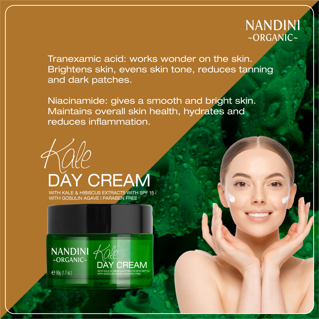 Nandini Organics Kale Day Cream with SPF 15, With Kale & Hibiscus Extracts,