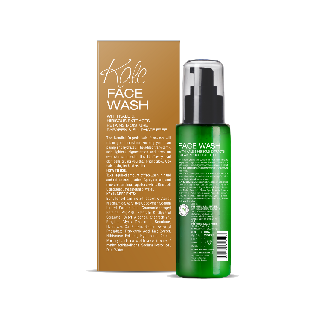 Nandini Organic Kale Facewash, Regulates unwanted oil &  Retains Moisture