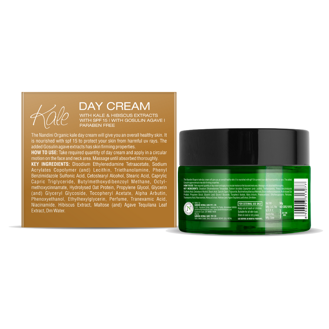 Nandini Organics Kale Day Cream with SPF 15, With Kale & Hibiscus Extracts,